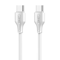 LDNIO καλώδιο USB-C σε USB-C LC121C, 65W PD, 1m, λευκό