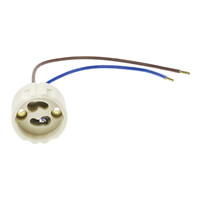 OPTONICA ντουί λάμπας GU10 με καλώδια 5187, 250V 2A, κεραμικό, λευκό