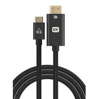 POWERTECH καλώδιο USB-C σε DisplayPort PTR-0138, 8K/120Hz, 1m, μαύρο