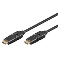 GOOBAY καλώδιο HDMI 61289 με Ethernet, 360°, 4K/60Hz, 18Gbps, 3m, μαύρο