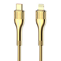 LDNIO καλώδιο Lightning σε USB-C LC651I, 30W, 1m, χρυσό