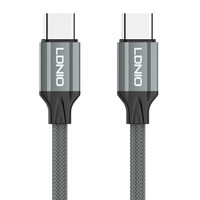 LDNIO καλώδιο USB-C σε USB-C LC442C, 65W PD, 2m, γκρι