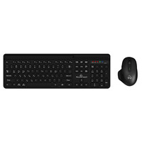 POWERTECH set ποντίκι & πληκτρολόγιο PT-1154, 2.4GHz & Bluetooth, μαύρο