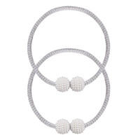 ROXXANI δέστρα κουρτίνας RXN-0024, μαγνητική, 43cm, γκρι, 2τμχ