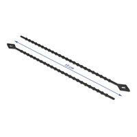 DELOCK reusable δεματικά καλωδίων 19568, 150x2.4mm, μαύρα, 100τμχ