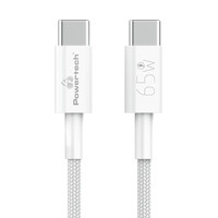 POWERTECH καλώδιο USB-C PTR-0181, 65W, 480Mbps, 1m, λευκό