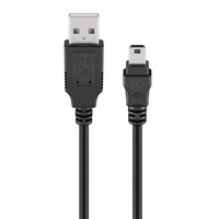 GOOBAY καλώδιο USB σε USB Mini 93229, 480Mbps, 0.3m, μαύρο
