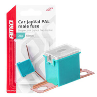 03417/AM ΑΣΦΑΛΕΙΕΣ JapVal PAL ΑΡΣΕΝΙΚΕΣ 48mm 20A ΣΕ ΓΑΛΑΖΙΟ ΧΡΩΜΑ AMIO - 2 Τεμ.