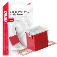03420/AM ΑΣΦΑΛΕΙΕΣ JapVal PAL ΑΡΣΕΝΙΚΕΣ 48mm 50A ΣΕ ΚΟΚΚΙΝΟ ΧΡΩΜΑ AMIO - 2 Τεμ.