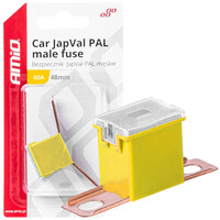 03421/AM ΑΣΦΑΛΕΙΕΣ JapVal PAL ΑΡΣΕΝΙΚΕΣ 48mm 60A ΣΕ ΚΙΤΡΙΝΟ ΧΡΩΜΑ AMIO - 2 Τεμ.