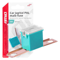 03426/AM ΑΣΦΑΛΕΙΕΣ JapVal PAL ΑΡΣΕΝΙΚΕΣ 62mm 20A ΣΕ ΓΑΛΑΖΙΟ ΧΡΩΜΑ AMIO - 2 Τεμ.