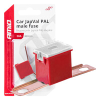 03429/AM ΑΣΦΑΛΕΙΑ JapVal PAL ΑΡΣΕΝΙΚΗ 62mm 50A ΣΕ ΚΟΚΚΙΝΟ ΧΡΩΜΑ AMIO - 1 Τεμ.