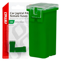 03438/AM ΑΣΦΑΛΕΙΕΣ JapVal PAL ΜΙΝΙ 14mm ΘΗΛΥΚΕΣ 40A ΣΕ ΠΡΑΣΙΝΟ ΧΡΩΜΑ AMIO - 2 Τεμ.
