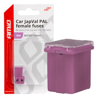 03453/AM ΑΣΦΑΛΕΙΕΣ JapVal PAL ΜICRO 14mm ΘΗΛΥΚΕΣ 30A ΣΕ ΜΩΒ ΧΡΩΜΑ AMIO - 2 Τεμ.