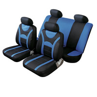 Autoline  Καλύμματα ΣΕΤ Universal με Αποσπώμενο Κεφαλάρι (PolyMesh) HERA 10 τμχ - ΜΑΥΡΟ/ΜΠΛΕ