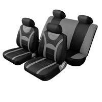 Autoline  Καλύμματα ΣΕΤ Universal με Αποσπώμενο Κεφαλάρι (PolyMesh) HERA 10 τμχ - ΜΑΥΡΟ/ΓΚΡΙ