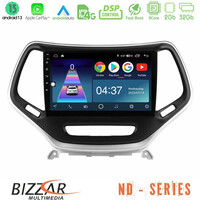 Bizzar nd Series 8core Android13 2+32gb Jeep Cherokee 2014-2019 Navigation Multimedia Tablet 9 (Ασημί Χρώμα) u-nd-Jp0077s