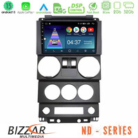 Bizzar nd Series 8core Android13 2+32gb Jeep Wrangler 2door 2008-2010 Navigation Multimedia Tablet 9 u-nd-Jp022n
