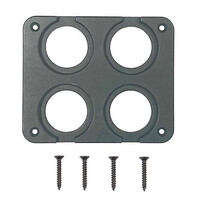 POWERTECH πάνελ πρίζας για σκάφη & οχήματα PTL-016, 4 θέσεις, 102x85mm