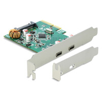 DELOCK κάρτα επέκτασης PCI Express x4 σε 2x USB-C 90397, 10 Gbps