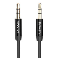 USAMS καλώδιο ήχου 3.5mm YP-01, AUX, 1m, μαύρο
