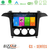 Bizzar cs Series 4core Android13 2+32gb Ford s-max 2006-2008 (Manual A/c) Navigation Multimedia Tablet 9 u-cs-Fd408