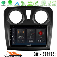 Cadence qg Series 8core Android13 4+64gb Dacia Dokker 2014-2021 Navigation Multimedia Tablet 9 u-qg-Dc1132