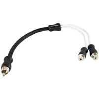 Twisted RCA Cable High Quality 0.3m Y-Adaptor 2 male, 1 female Auto-Connect 720RCAYL3F ΖΕΥΓΟΣ