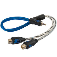 Twisted RCA Cable Y-split 0.3m (OFC) 2 female, 1 male Dual symmetrical conductors Auto-Connect 720RCAYL2F