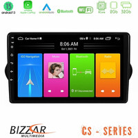 Bizzar cs Series 4core Android13 2+32gb Fiat Tipo 2015-2022 (Sedan) Navigation Multimedia Tablet 9 u-cs-Ft0802