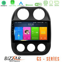 Bizzar cs Series 4core Android13 2+32gb Jeep Compass 2012-2016 Navigation Multimedia Tablet 9 u-cs-Jp0076