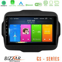 Bizzar cs Series 4core Android13 2+32gb Jeep Renegade 2015-2019 Navigation Multimedia Tablet 9 u-cs-Jp134