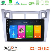 Bizzar cs Series 4core Android13 2+32gb Toyota Yaris Navigation Multimedia Tablet 9 (Ασημί Χρώμα) u-cs-Ty626s