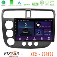 Bizzar xt2 Series 4core Android13 2+32gb Honda Civic 2001-2005 Navigation Multimedia Tablet 9 u-xt2-Hd174n