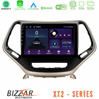 Bizzar xt2 Series 4core Android13 2+32gb Jeep Cherokee 2014-2019 Navigation Multimedia Tablet 9 u-xt2-Jp0077