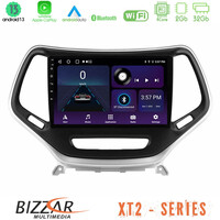 Bizzar xt2 Series 4core Android13 2+32gb Jeep Cherokee 2014-2019 Navigation Multimedia Tablet 9 (Ασημί Χρώμα) u-xt2-Jp0077s