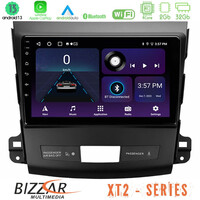 Bizzar xt2 Series 4core Android13 2+32gb Mitsubishi Outlander/citroen c-Crosser/peugeot 4007 Navigation Multimedia Tablet 9 u-xt2-Mt662