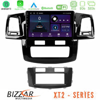 Bizzar xt2 Series 4core Android13 2+32gb Toyota Hilux 2007-2011 Navigation Multimedia Tablet 9 u-xt2-Ty666