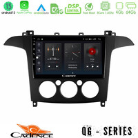 Cadence qg Series 8core Android13 4+64gb Ford s-max 2006-2008 (Manual A/c) Navigation Multimedia Tablet 9 u-qg-Fd408