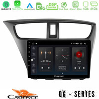 Cadence qg Series 8core Android13 4+64gb Honda Civic Hatchback 2012-2015 Navigation Multimedia Tablet 9 u-qg-Hd0941