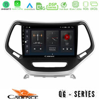 Cadence qg Series 8core Android13 4+64gb Jeep Cherokee 2014-2019 Navigation Multimedia Tablet 9 (Ασημί Χρώμα) u-qg-Jp0077s