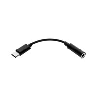 RB-6006-16-B . Αντάπτορας  USB-C - 3.5mm stereo M/F 15cm Rebel μαύρος