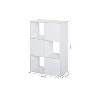 Homcom Βιβλιοθήκη Λευκός Κύβος 91.5x29.5x61.5 (833-423WT) (HOM833-423WT)