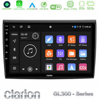 Clarion Gl300 Series 4core Android11 2+32gb Fiat Bravo Navigation Multimedia Tablet 9 με Carplay &Amp; Android Auto u-gl3-Ft724