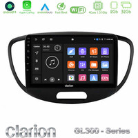 Clarion Gl300 Series 4core Android11 2+32gb Hyundai i10 2008-2014 Navigation Multimedia Tablet 9 με Carplay &Amp; Android Auto u-gl3-Hy0551