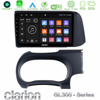 Clarion Gl300 Series 4core Android11 2+32gb Hyundai i10 Navigation Multimedia Tablet 9 με Carplay &Amp; Android Auto u-gl3-Hy0679