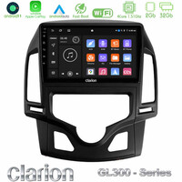 Clarion Gl300 Series 4core Android11 2+32gb Hyundai i30 2007-2012 Auto a/c Navigation Multimedia Tablet 9 με Carplay &Amp; Android Auto u-gl3-Hy0800