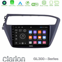 Clarion Gl300 Series 4core Android11 2+32gb Hyundai i20 2018-2020 Navigation Multimedia Tablet 9 με Carplay &Amp; Android Auto u-gl3-Hy1961