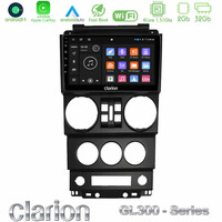 Clarion Gl300 Series 4core Android11 2+32gb Jeep Wrangler 2008-2010 Navigation Multimedia Tablet 9 με Carplay &Amp; Android Auto u-gl3-Jp023n