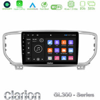 Clarion Gl300 Series 4core Android11 2+32gb kia Sportage 2018-2021 Navigation Multimedia Tablet 9 με Carplay &Amp; Android Auto u-gl3-Ki0516